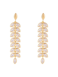 Marquise Cocktail Earrings in Gold