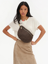 Grande Fanny Pack in Black/Chocolate Woven Checker