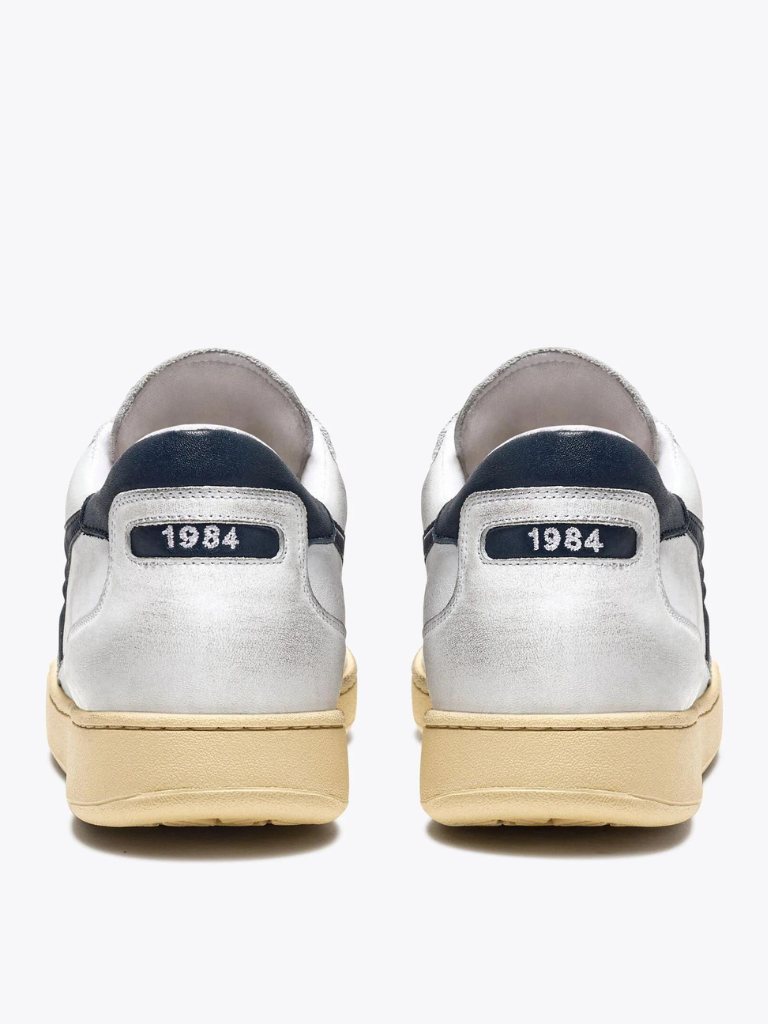 MI Basket Low Heritage Shoe in Dirty White/Blue
