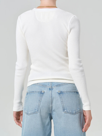 Drea Waffle Henley in Pashmina