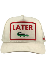 Later Gator Trucker Hat in Ivory