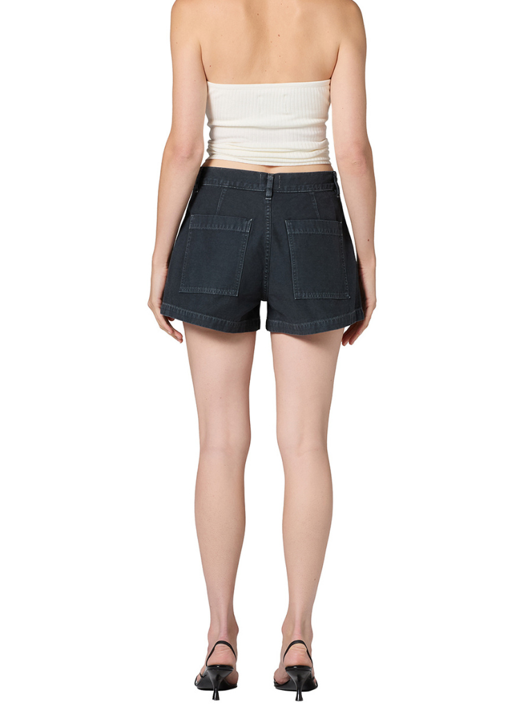 Marcella Utility Short in Washed Black