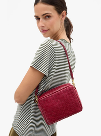 Petite Double Braids Shoulder Strap in Garnet