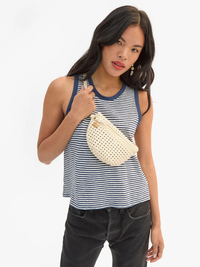 Petite Fanny Pack in Cream Rattan