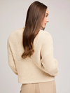 Spencer V-Neck Knit Sweater in Bone