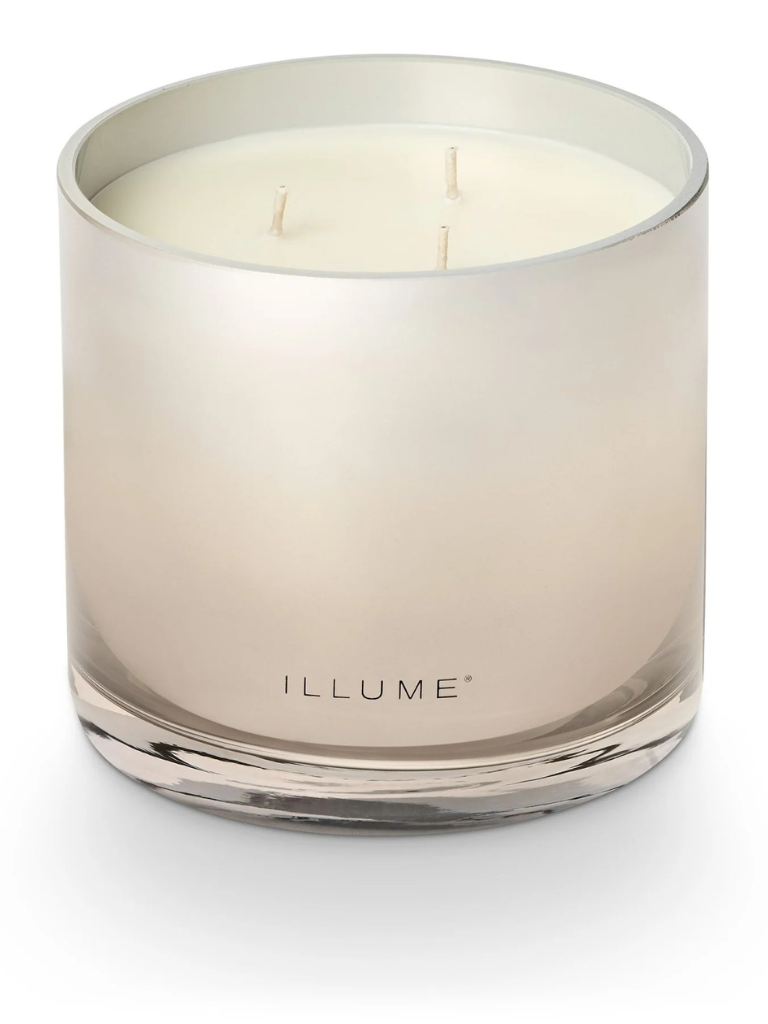 Statement Glass Candle in Winter White