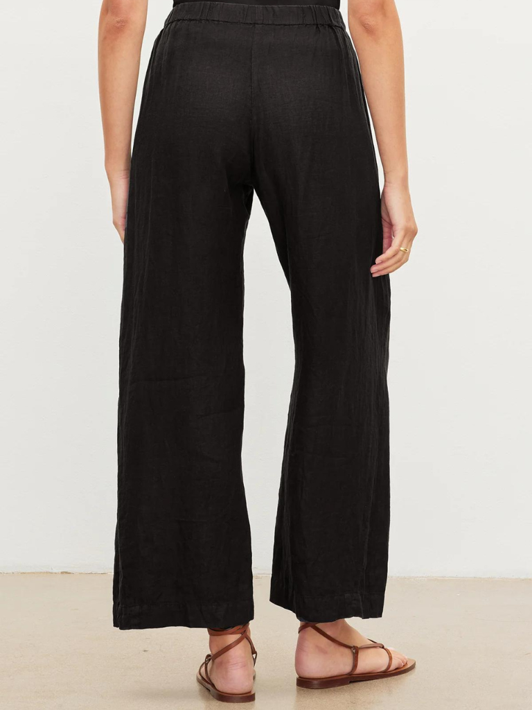 Lola Linen Pant in Black