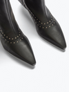 Tricia Studded Boot in Black Calf