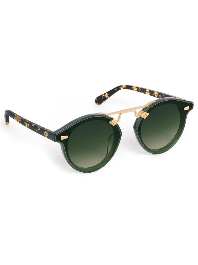 STL Nylon Sunglasses in Bottle Green + Zulu 18K