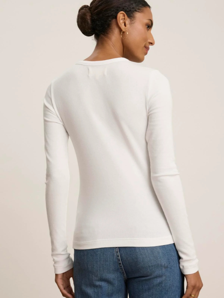 Camino Long Sleeve Tee in White