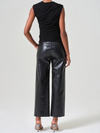 Ren High Rise Wide Leg Jean in Recycled Leather in Detox