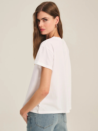 Tia Crew Neck Tee in White
