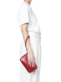 Clap M Clutch in Ruby/Brass