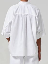 Claire Origami Shirt in Optic White