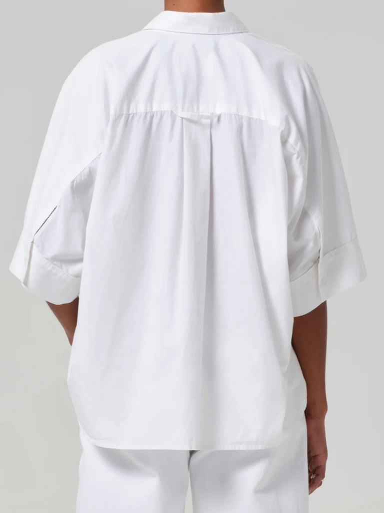 Claire Origami Shirt in Optic White