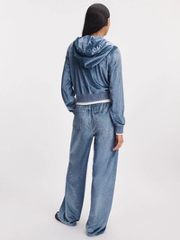 Miramar Stretch Velvet Wide-Leg Pants in Sutton