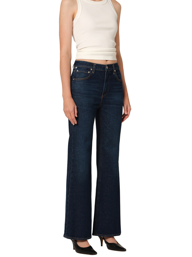 Kimberly Flare in Dark Indigo