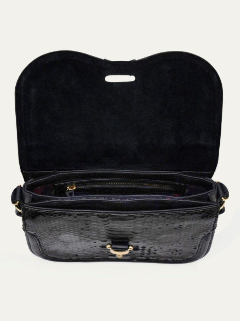Mini Manon Python Bag in Black
