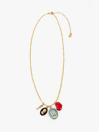 Cameo Charm Necklace in Multi