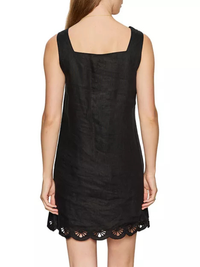 Almost There Linen Dress in Black