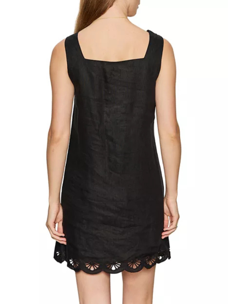 Almost There Linen Dress in Black