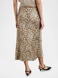 Anya Midi Skirt in Champagne Leopard