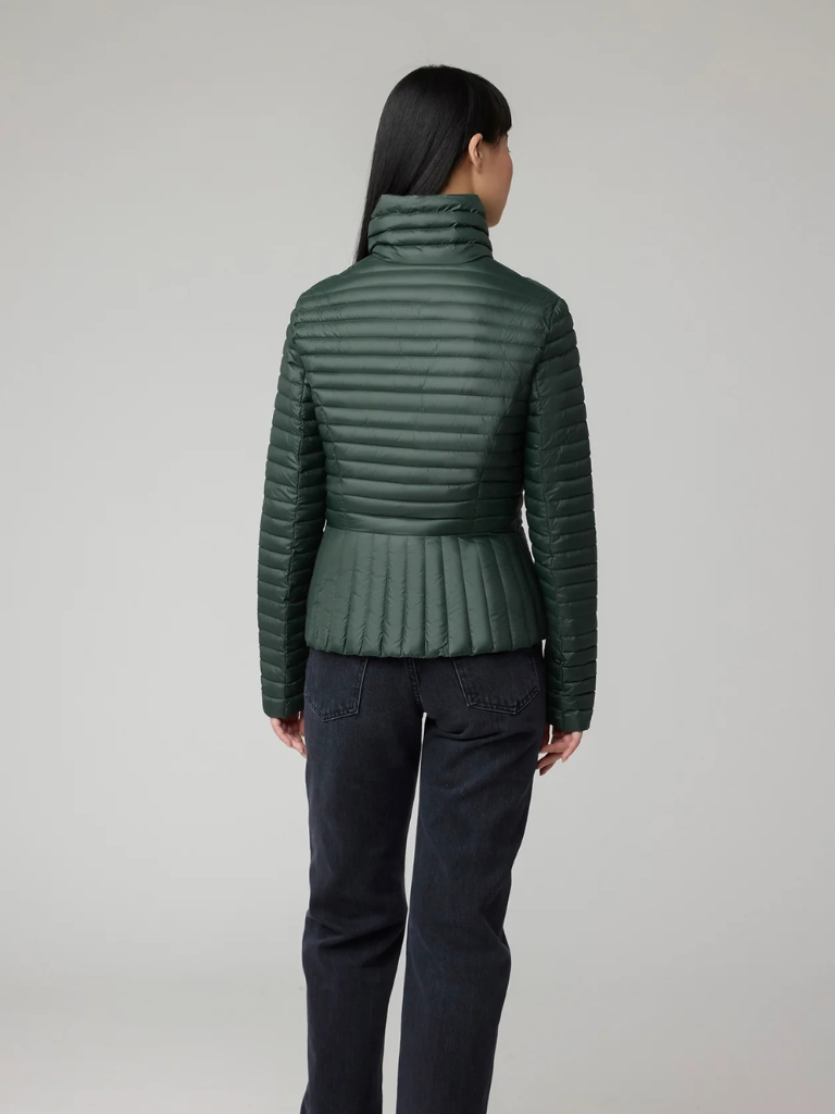 Brandy Slim-Fit Ultra-Lightweight Down Jacket in Evergreen