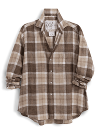 Eileen Button Up in Brown Plaid