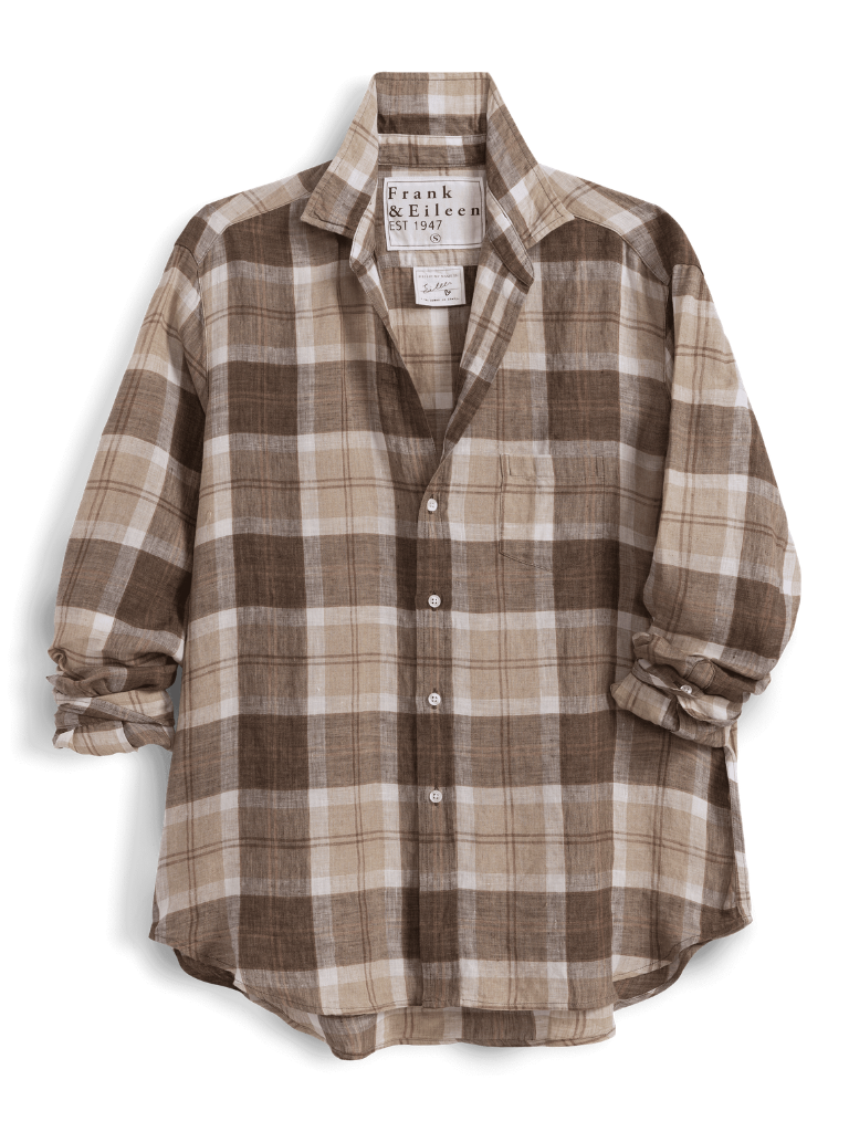 Eileen Button Up in Brown Plaid