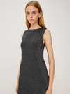 Alora Lurex Dress in Gunmetal