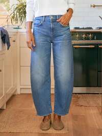 Brennan Barrel Leg Jean in 1978 Blue Wash