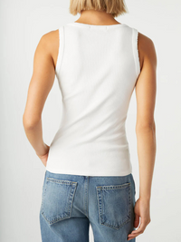 Angel Rib Tank in White