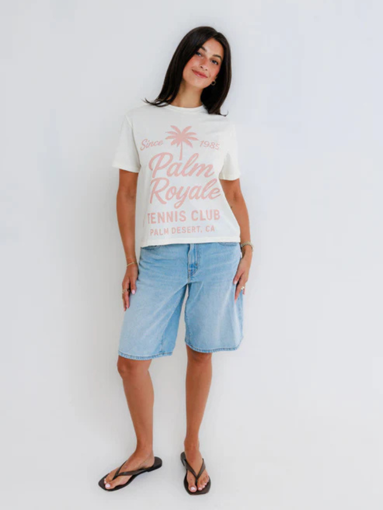 Palm Royale Tee in Off White
