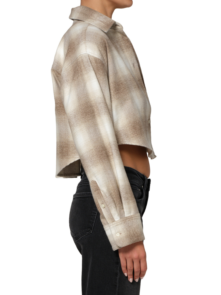 Ana Cropped Shirt in Schiffer Plaid