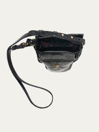 Misha Phone Bag in Check Embossed Leather
