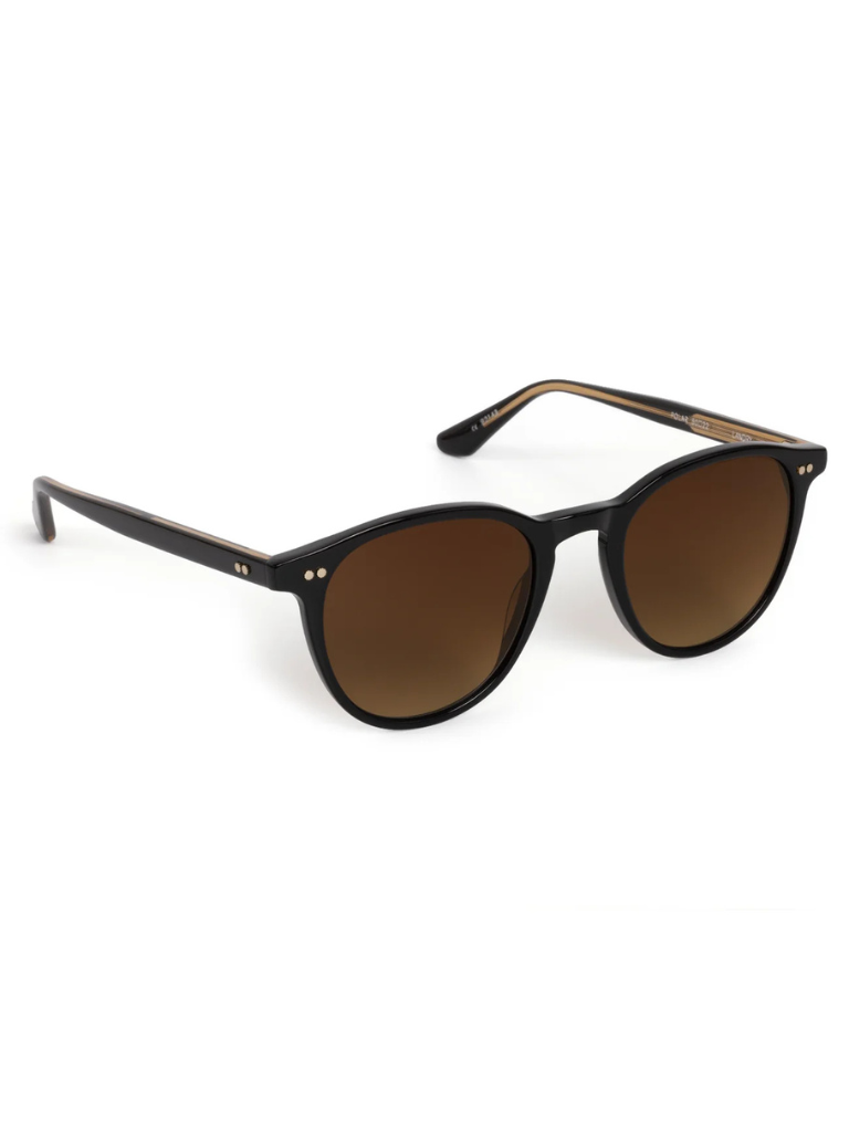 Landry Sunglasses in Black + Black Tea Polarized