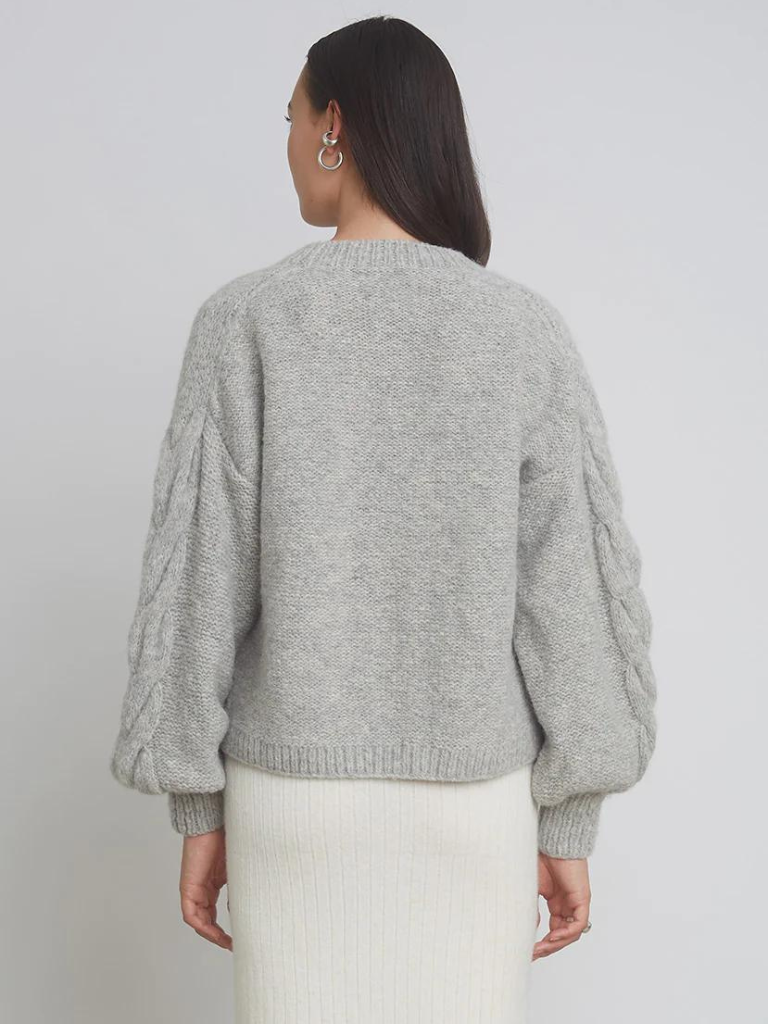 Vaida Sweater in Pale Grey Melange