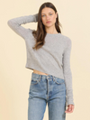 Blakely Cashmere Crewneck in Heather Grey
