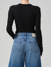 Cropped Faena Crewneck In Black