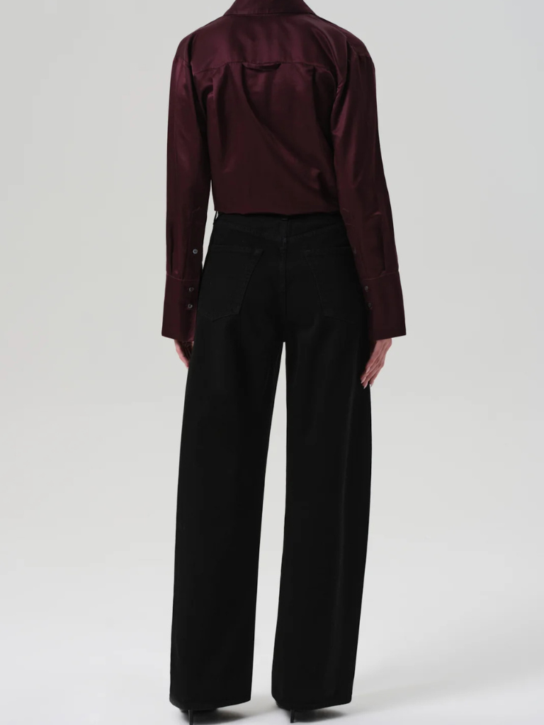 Ayla Baggy Jean in Solid Black