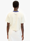Le Carre CIAO Tee in Cream w/Navy Block Letters