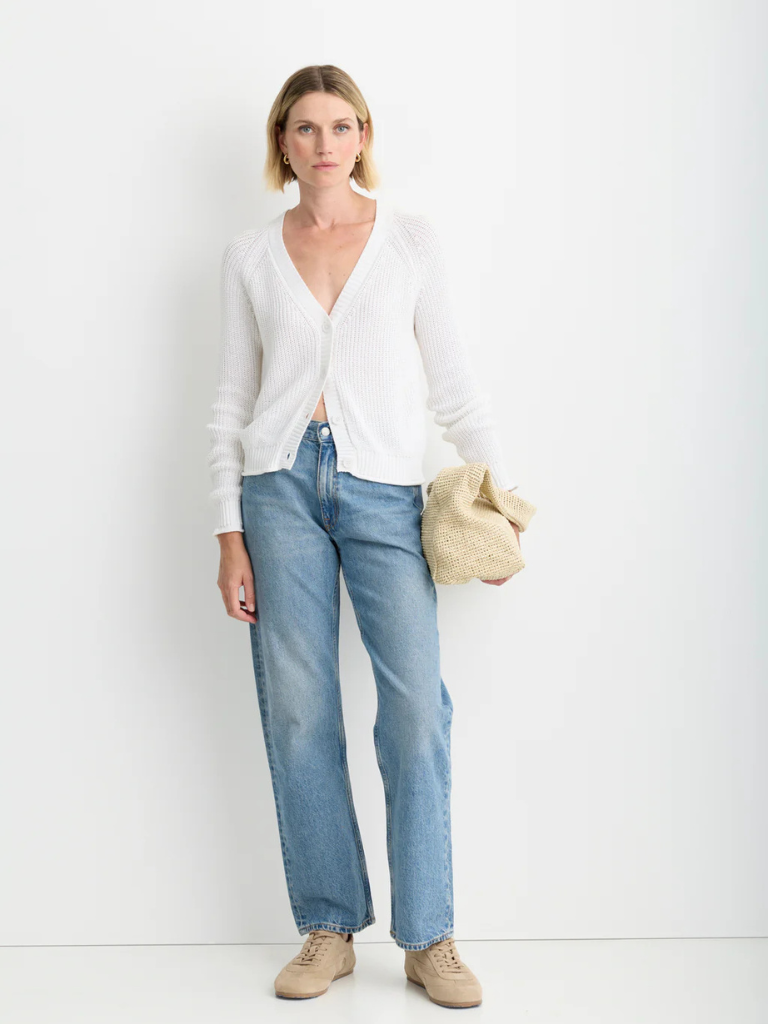 Raleigh Cardigan in White