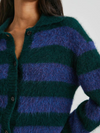Amber Cardigan Sweater in Oxford Stripe