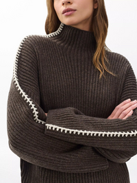 Ingrid Wool Turtleneck in Brown