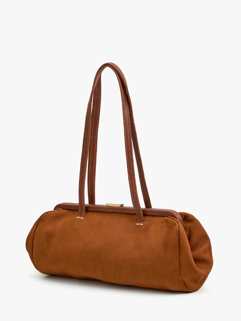 Yvette Baguette Bag in Hazelnut