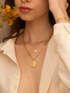 Aphrodite Necklace in White Zircons/Gold