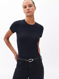 Elise Leather Belt in Black