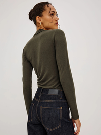 Joelle Top in Heather Olive