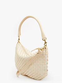 Petit Moyen in Cream Woven Checker