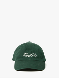 Baseball Hat in Forest w/ Cream Embroidered Liberté